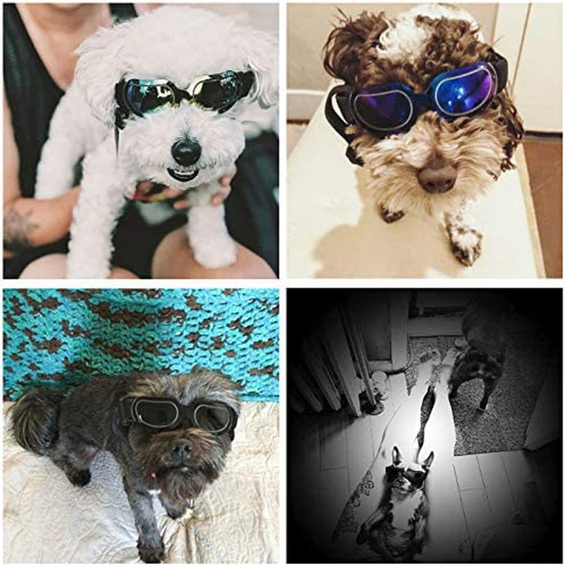 La La Pet® Pet Helmet with Dog Goggles Pet Doggie Cap Hat Dog Sunglasses Pet Eye Wear Cat UV Protection Sun Glasses for Puppy Dog Travel Skiing, Helmet S + Black Goggles Animals & Pet Supplies > Pet Supplies > Dog Supplies > Dog Apparel La La Pet   