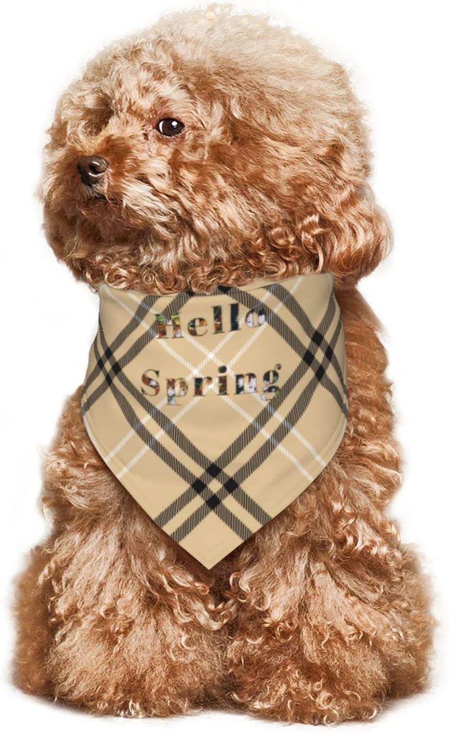 Planting Hello Spring Lettering Hand Pet Dog and Cat Decorative Triangle Scarf,Dog Bandana,Breathable and Stain Resistant. Animals & Pet Supplies > Pet Supplies > Dog Supplies > Dog Apparel ZALTAS   