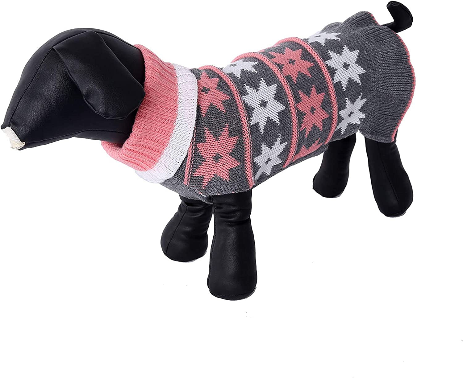 Dog Sweater, Dog Dresses for Small Dogs Turtleneck Polka Cat Sweaters Knitwear Fall Winter Coat Warm Cute Dog Clothes Sweatshirt Girl Boy Pet Sweater for Small Dog Cat Puppy Animals & Pet Supplies > Pet Supplies > Dog Supplies > Dog Apparel Bwealth   