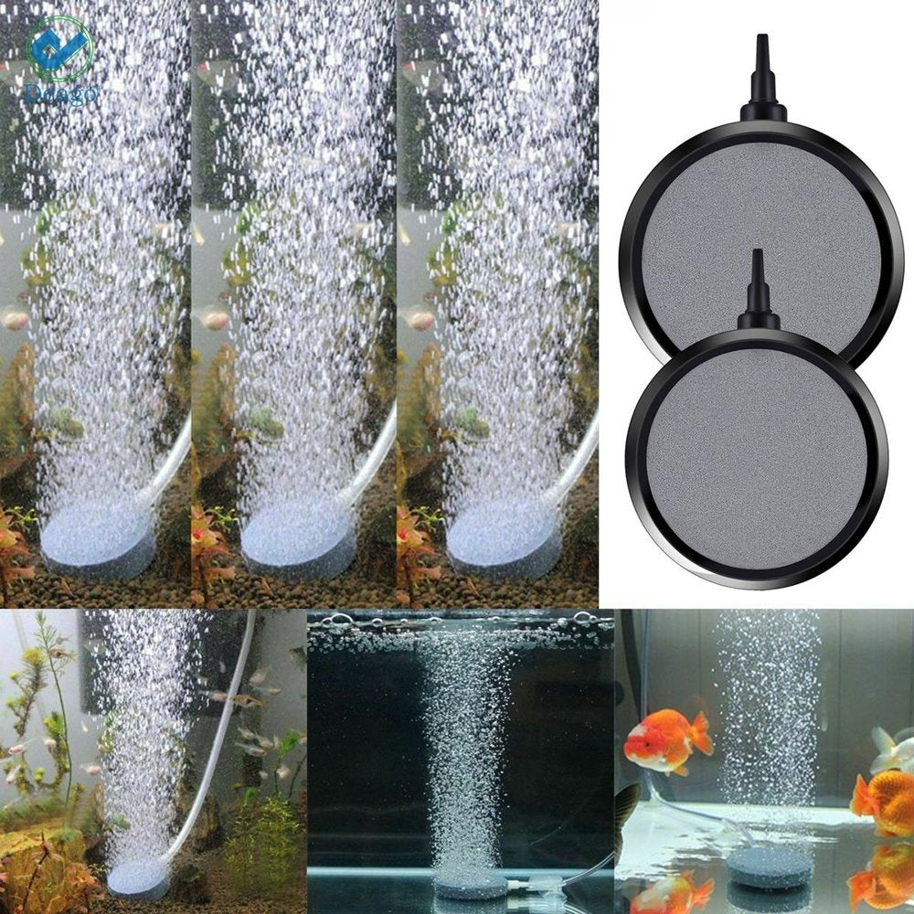 Deago 5.1-Inch Air Stone Disc Bubble Oxygen Diffuser for Aquarium Fish Tank Pond Pump Hydroponics