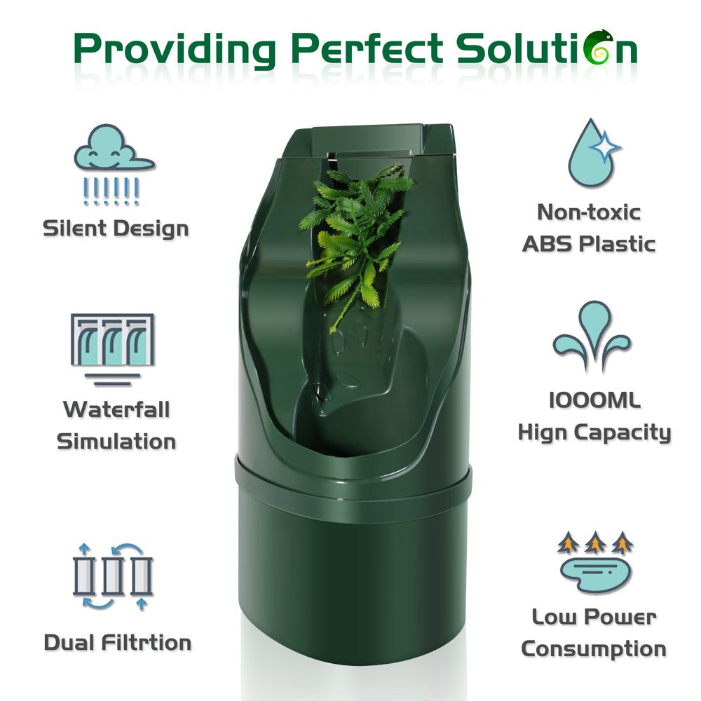 NEPTONION Reptile Chameleon Cantina Drinking Fountain Water Dripper Comes with Feeding Tongs and Frosted Tweezer for Amphibians Insects Lizard Turtle Snake Spider Frog Gecko Animals & Pet Supplies > Pet Supplies > Reptile & Amphibian Supplies > Reptile & Amphibian Food NEPTONION   