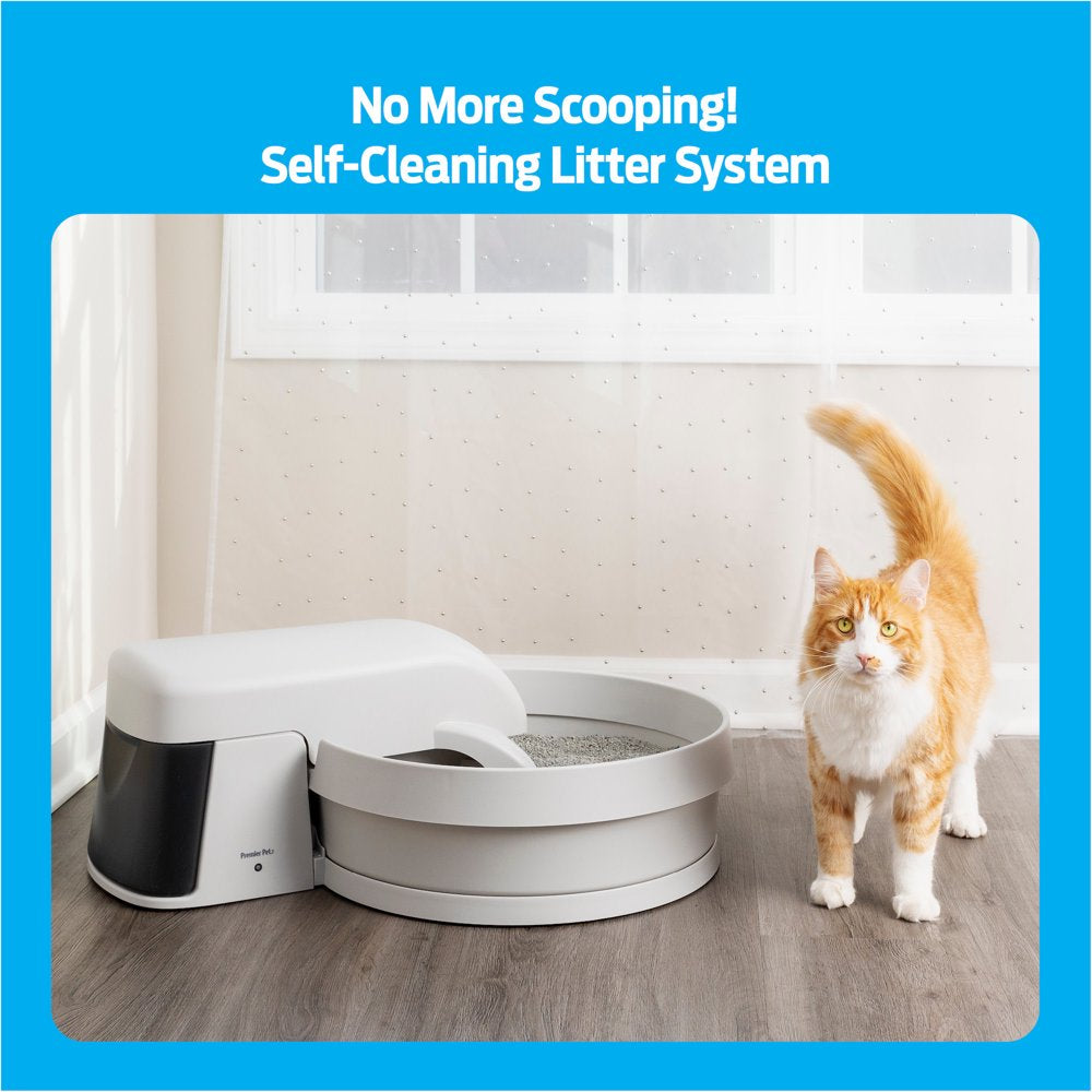 Premier Pet Auto-Clean Litter Box System: Self-Cleaning Litter System, No More Scooping, Auto-Cleans Every 30 Minutes, Superior Odor Control, Works with Any Clumping Clay Litter Animals & Pet Supplies > Pet Supplies > Cat Supplies > Cat Litter Box Liners Radio Systems Corporation   