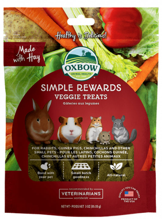 Oxbow Simple Rewards Veggie Oven Baked Treats Rabbit Guinea Pig Chinchilla 2 Oz.