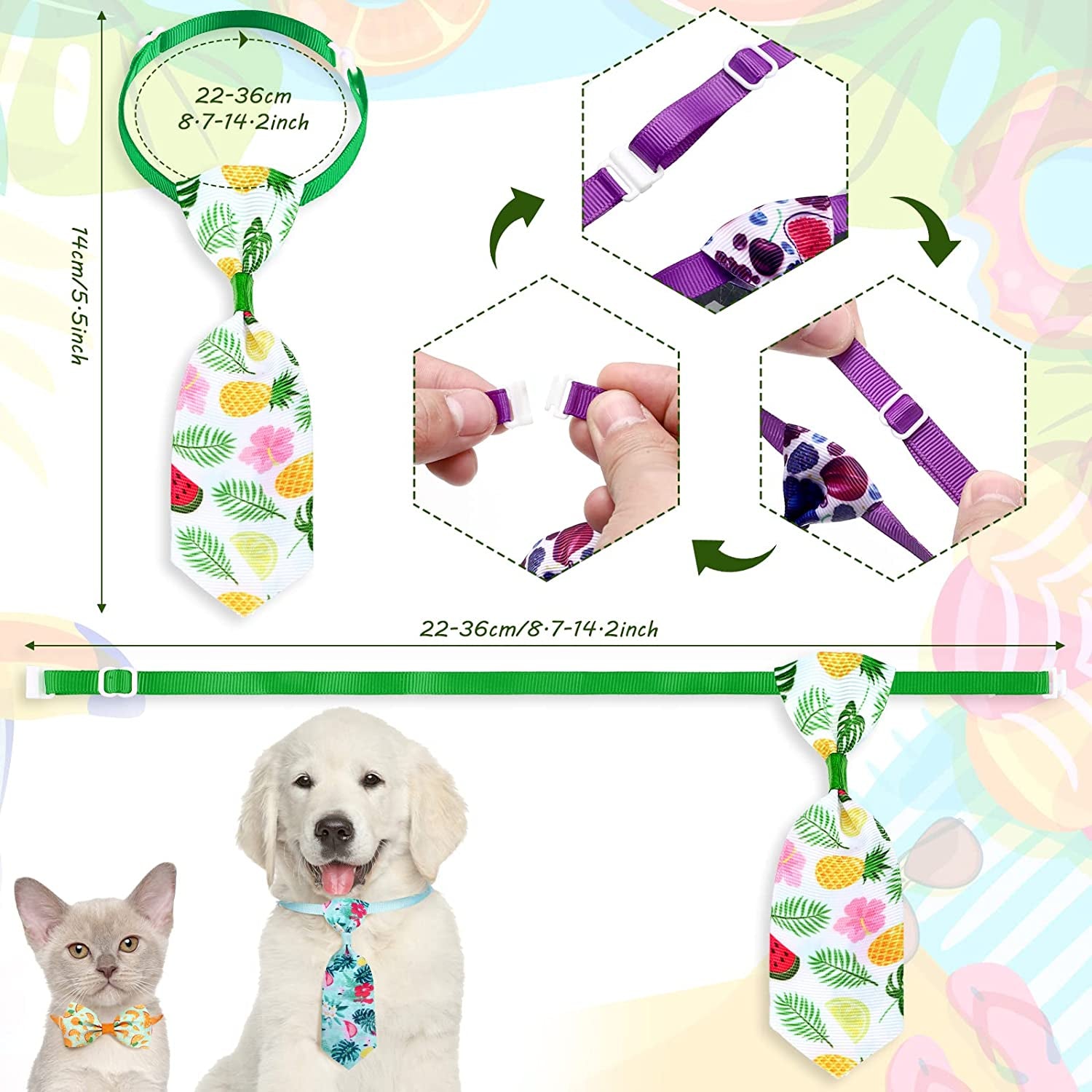 40 Pieces Dog Bow Tie Collar Set Includes 18 Dog Neckties 18 Dog Bow Ties and 4 Pet Bandana Adjustable Dog Bowties Neckties Collars for Dogs Cat Decoration（Classic Pattern） Animals & Pet Supplies > Pet Supplies > Dog Supplies > Dog Apparel Saintrygo   