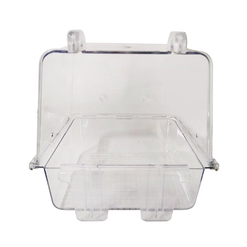 Visland Hanging Cage Mounted Bird Bath Box for Cage Parrot Hanging Bathtub Shower Box Cage Accessory for Small Birds Budgies Lovebirds Canary Animals & Pet Supplies > Pet Supplies > Bird Supplies > Bird Cage Accessories Visland   