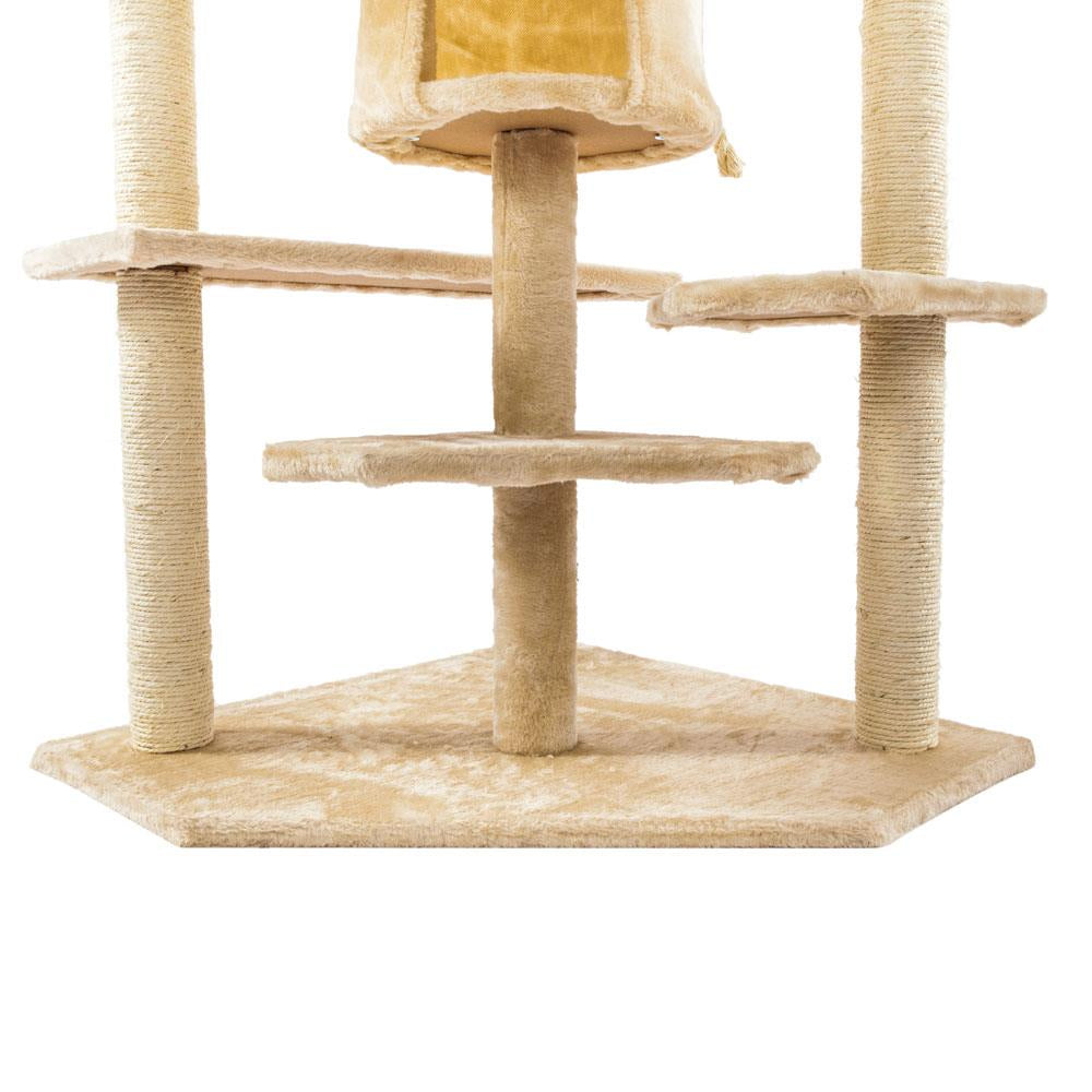 Ktaxon 80'' Height Cat Tree Play House Tower Condo Scratch Post Protect Your Furniture Beige