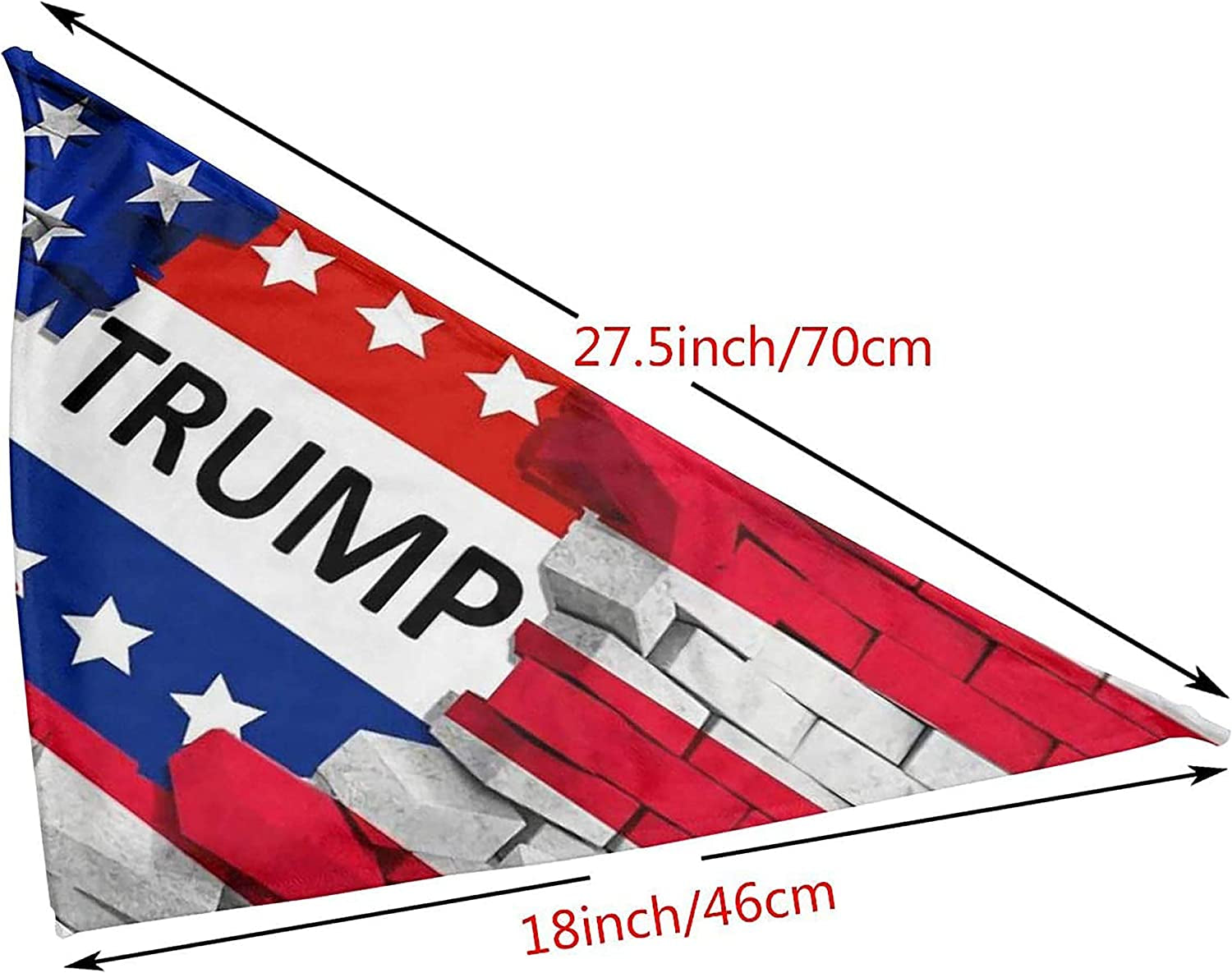 FRTSFLEE Dog Bandana American USA Trump Flag Scarves Accessories Decoration for Pet Cats and Puppies Animals & Pet Supplies > Pet Supplies > Dog Supplies > Dog Apparel FRTSFLEE   