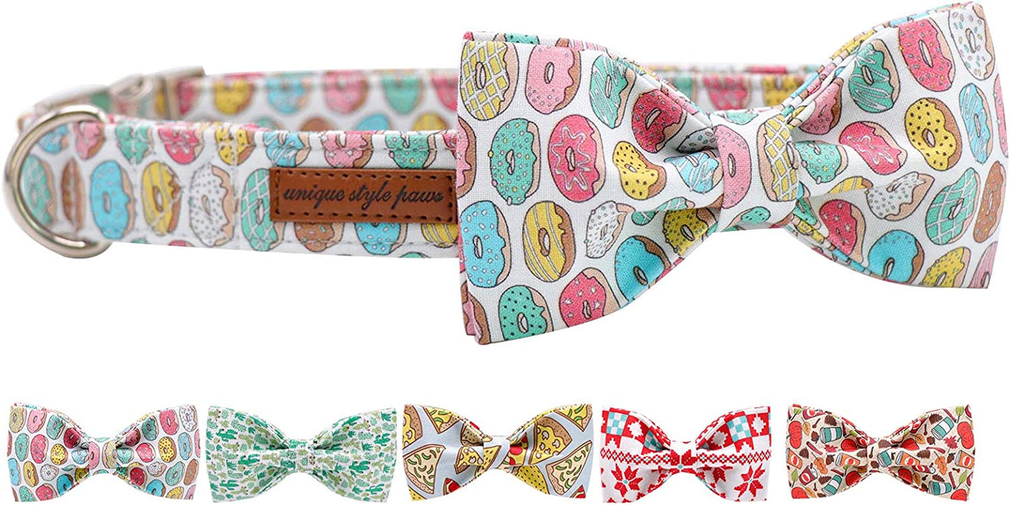 Unique Style Paws Dog Collar with Bow, Bowtie Dog Collar Adjustable Collars for Small Medium Large Dogs and Cats Animals & Pet Supplies > Pet Supplies > Dog Supplies > Dog Apparel Unique style paws   