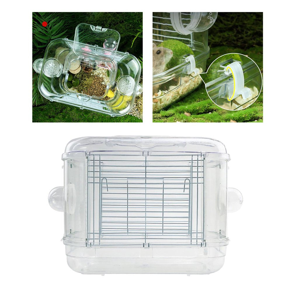 Portable Hamster Cage Breathable Habitat for Chinchilla Mouse Small Animals Animals & Pet Supplies > Pet Supplies > Small Animal Supplies > Small Animal Habitats & Cages SunniMix   