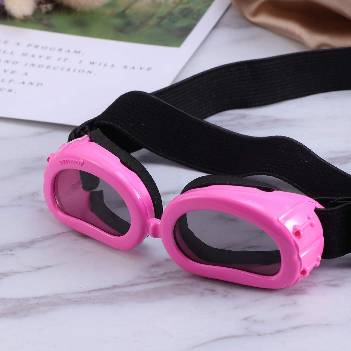 POPETPOP Stylish Pet Sunglasses, Cat Dog Goggles UV Protective Windproof Eyeglass, Pet Accessories Eyewear Protection with Strap (Pink) Animals & Pet Supplies > Pet Supplies > Dog Supplies > Dog Apparel POPETPOP   