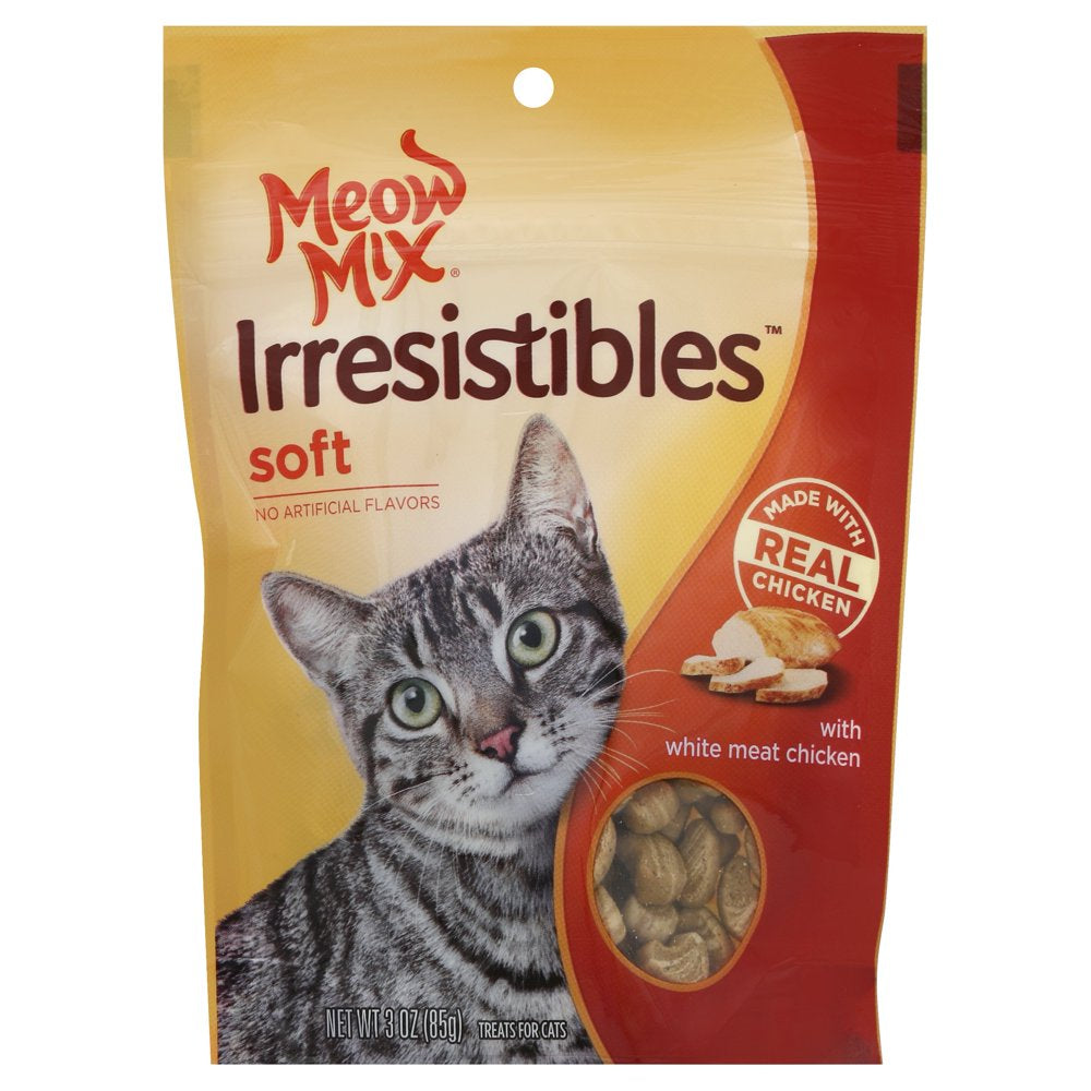 Meow Mix Irresistibles Cat Treats - Soft with White Meat Chicken, 12-Ounce Bag Animals & Pet Supplies > Pet Supplies > Cat Supplies > Cat Treats The J.M. Smucker Company 3 Ounces  