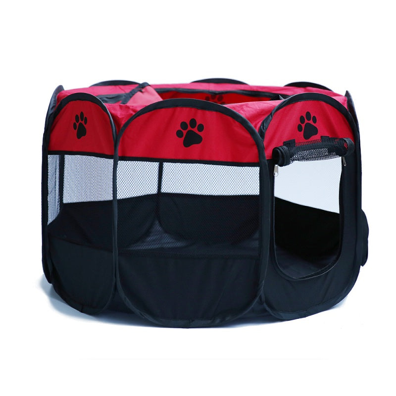 Poseca Portable Collapsible Octagonal Pet Tent Dogs House Dogs Bed Outdoor Breathable Tent Kennel Fence