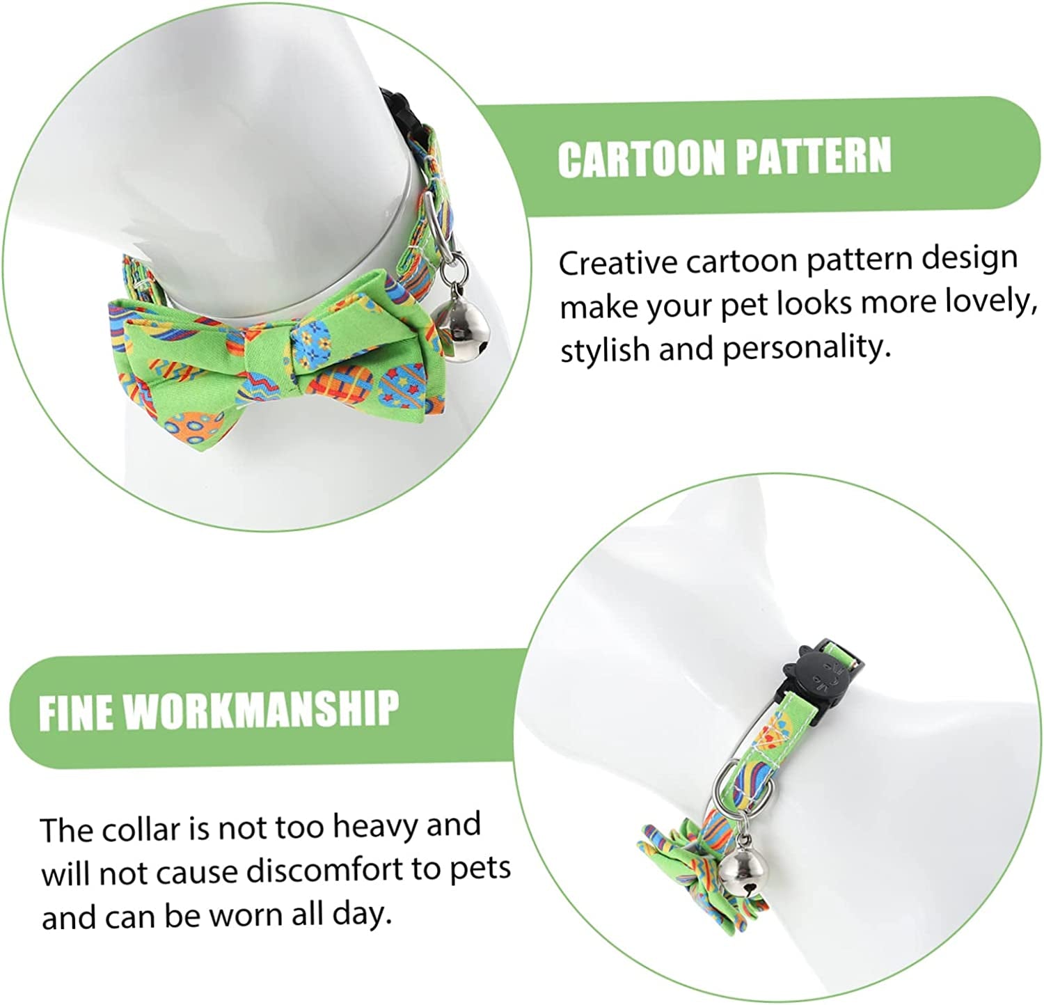 Balacoo Cat Collar Bunny Decor Rabbit Necklace Small Puppy Collar Dog Bow Ties Collar Puppy Collar Necklace Easter Kitten Collar Wear-Resistant Kitten Bowknot Wear-Resistant Cat Collar Pet Animals & Pet Supplies > Pet Supplies > Dog Supplies > Dog Apparel Balacoo   