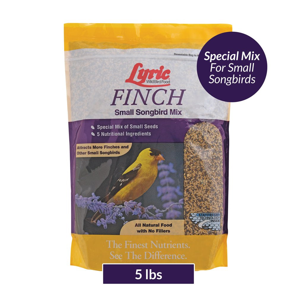 Lyric Finch Wild Bird Seed, Small Songbird Bird Finch Food, 5 Lb. Bag