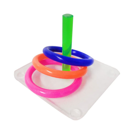 Ring Parrot Toss Bird Bite Puzzle Gym Play Education Foraing Ball Chew Color Stacking Tabletop Toys Trick Playing Birds Animals & Pet Supplies > Pet Supplies > Bird Supplies > Bird Gyms & Playstands HOMEMAXS   