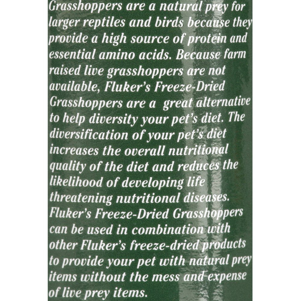 Fluker'S Freeze-Dried Grasshoppers Reptile Turtle Snake Lizard Food, 1 Oz Animals & Pet Supplies > Pet Supplies > Reptile & Amphibian Supplies > Reptile & Amphibian Food Fluker's   