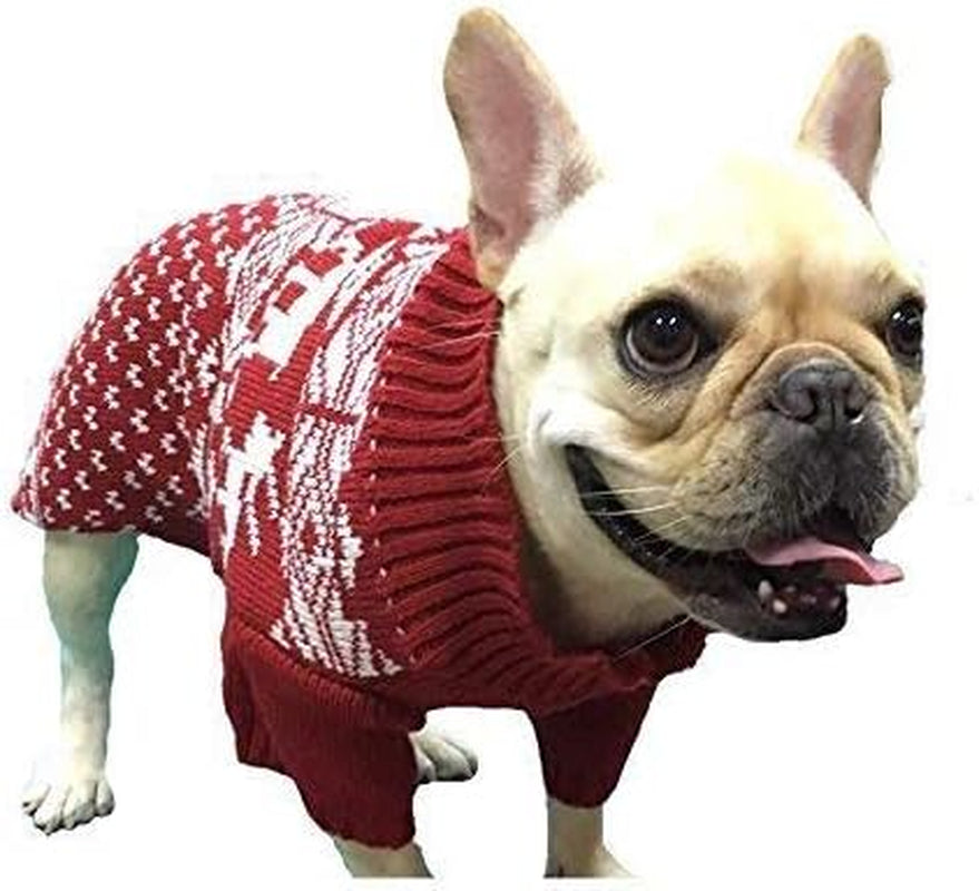 Red Christmas Reindeer Holiday Festive Dog Sweater for Large Dogs, Xx-Large (XXL) Size 23" Back Length Animals & Pet Supplies > Pet Supplies > Dog Supplies > Dog Apparel Lanyar   