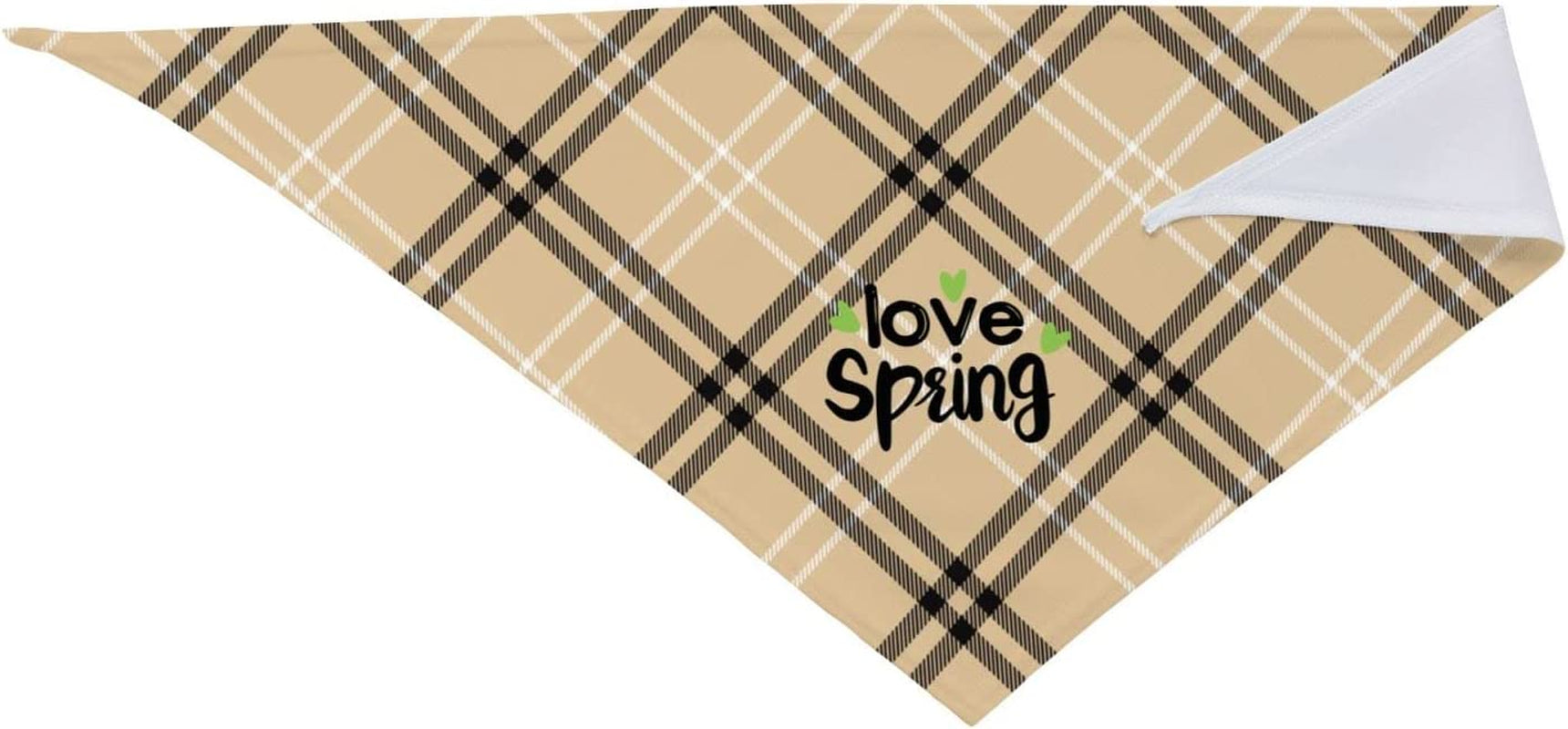 Green Love Hello Spring Simple Pet Dog and Cat Decorative Triangle Scarf,Dog Bandana,Breathable and Stain Resistant. Animals & Pet Supplies > Pet Supplies > Dog Supplies > Dog Apparel ZALTAS   