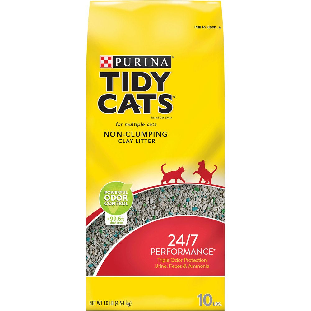 Purina Tidy Cats Non Clumping Cat Litter, 24/7 Performance Multi Cat Litter, 10 Lb. Bag Animals & Pet Supplies > Pet Supplies > Cat Supplies > Cat Litter Nestlé Purina PetCare Company   