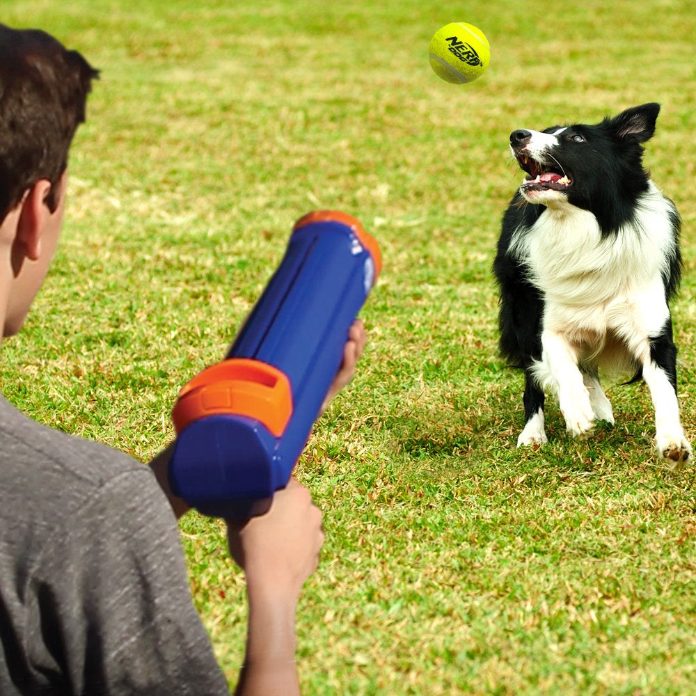 Nerf Dog 16” Tennis Ball Blaster Dog Toy with 4 Balls Animals & Pet Supplies > Pet Supplies > Dog Supplies > Dog Toys Gramercy Products   