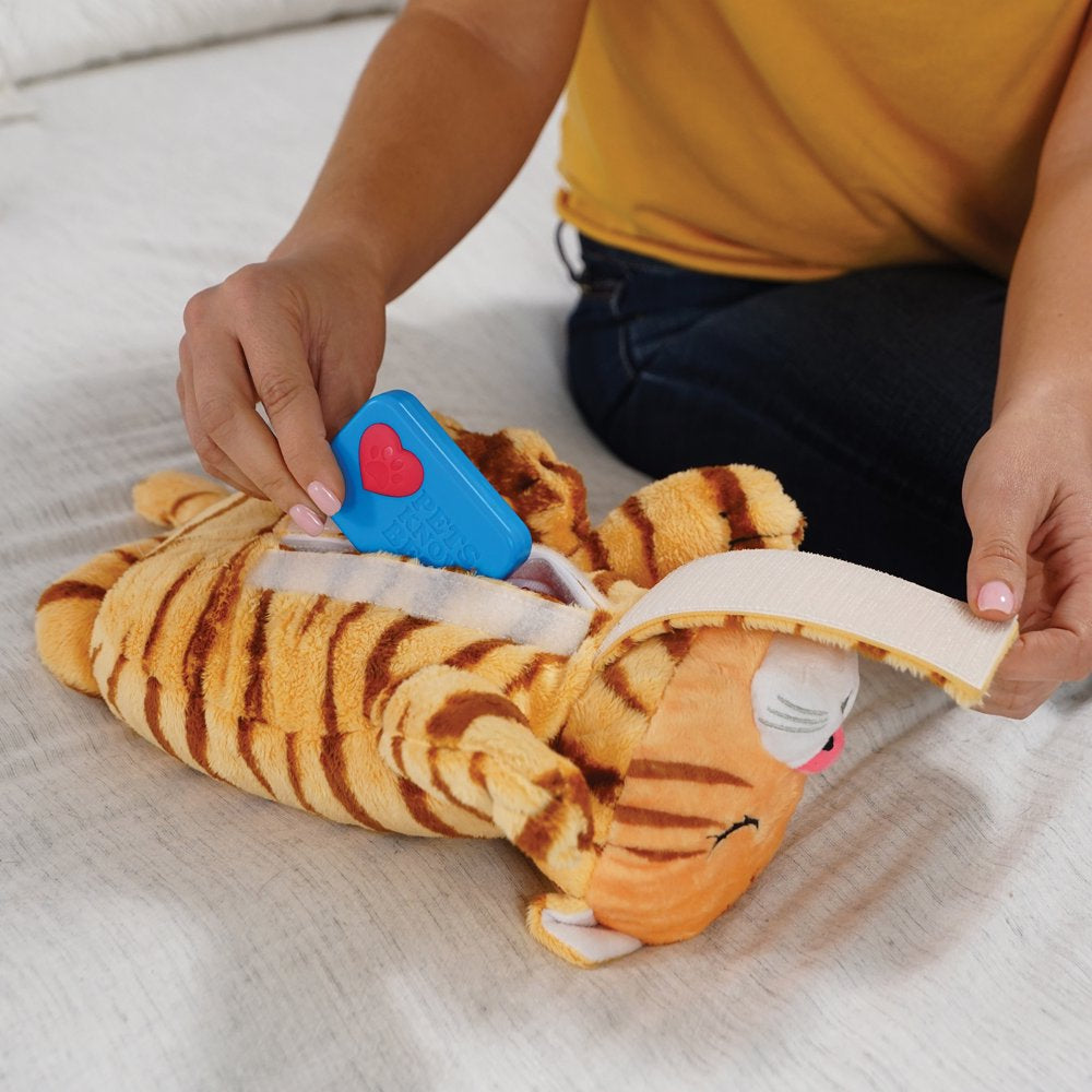 Pets Know Best Huggiekitty Cuddly Cat Toy, Soothing Sound & Warmth Help Relax & Comfort Your Pet- Purr & Heartbeat, Heating Pack, Orange Animals & Pet Supplies > Pet Supplies > Cat Supplies > Cat Toys Pets Know Best   