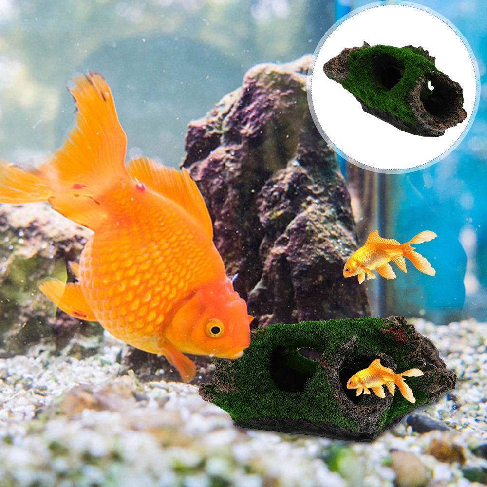 NICEXMAS 1Pc Tree Hole Fish Hiding House Aquarium Landscape Decor Fish Tank Accessory