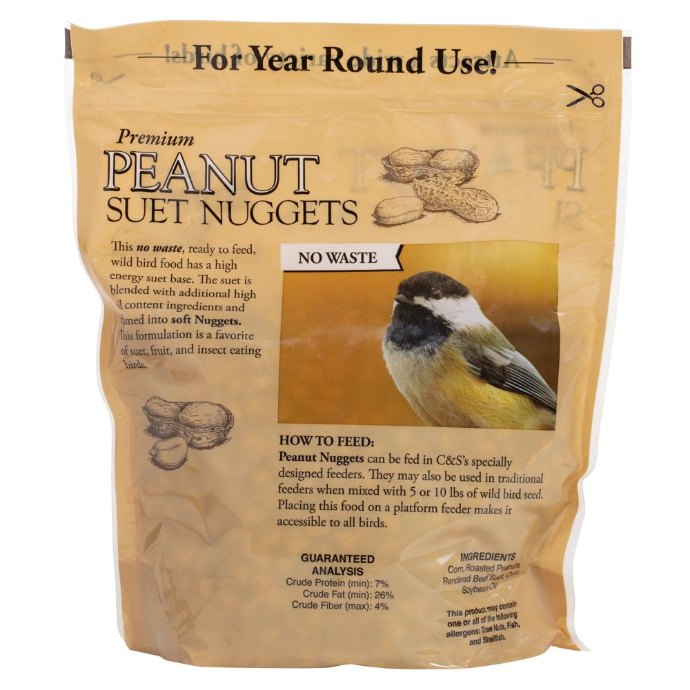 C&S Peanut Suet Nuggets, No Melt - No Waste, 27 Oz , Wild Bird Food Animals & Pet Supplies > Pet Supplies > Bird Supplies > Bird Food Central Garden and Pet   