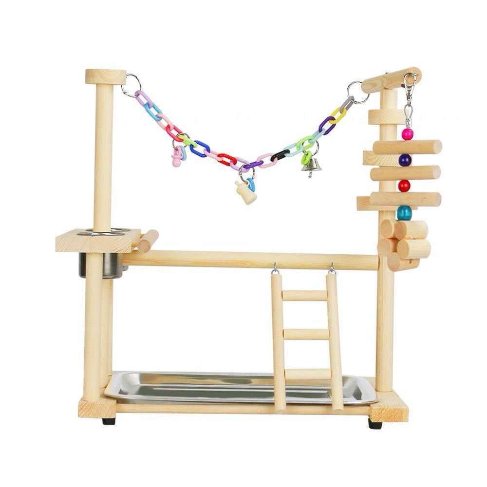 Fovien Bird'S Nest Bird Perches Play Stand Gym Parrot Playground Playgym Playpen Playstand Swing Bridge Tray Wood Climb Ladders Wooden Conure Parakeet Macaw 1PCS Animals & Pet Supplies > Pet Supplies > Bird Supplies > Bird Gyms & Playstands Fovien   