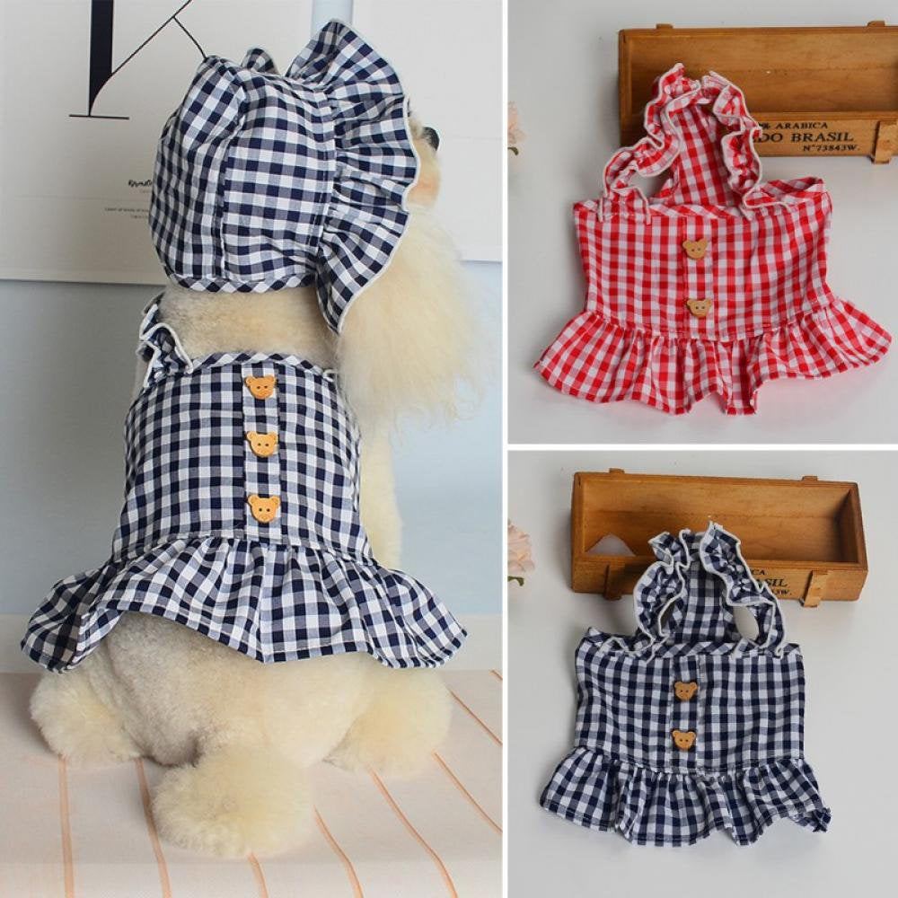 Baywell Pet Dress Shirt Puppy Skirt Cute Dog Dress Pet Summer Clothes Dog Apparel for Small Dogs and Cats XS-L Animals & Pet Supplies > Pet Supplies > Dog Supplies > Dog Apparel Baywell   