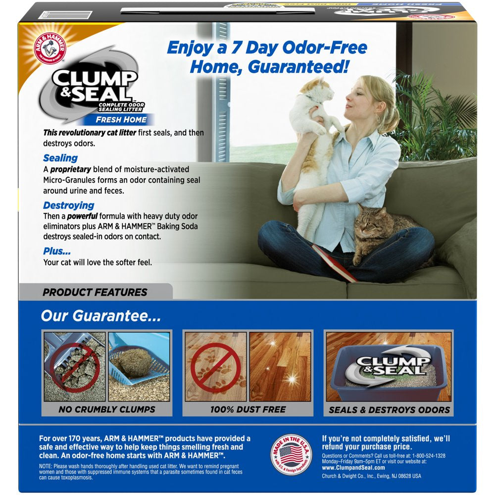 ARM & HAMMER Clump & Seal Cat Litter, Fresh Scent 14Lb Animals & Pet Supplies > Pet Supplies > Cat Supplies > Cat Litter Church & Dwight Co., Inc.   