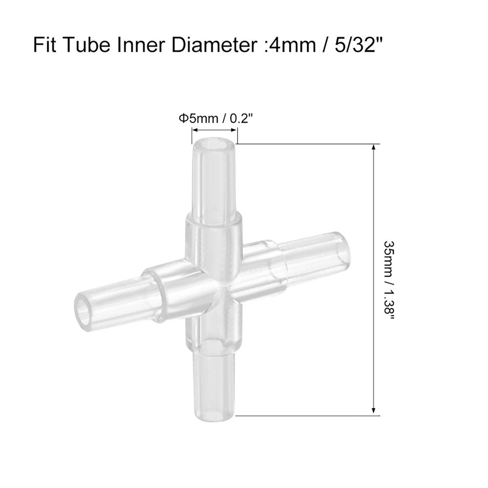 Aquarium Air Valve Connector,Plastic Inline Tubing,Cross,Valves,For 4Mm Fish Tank Pond Air Line 20Pcs Animals & Pet Supplies > Pet Supplies > Fish Supplies > Aquarium & Pond Tubing Unique Bargains   