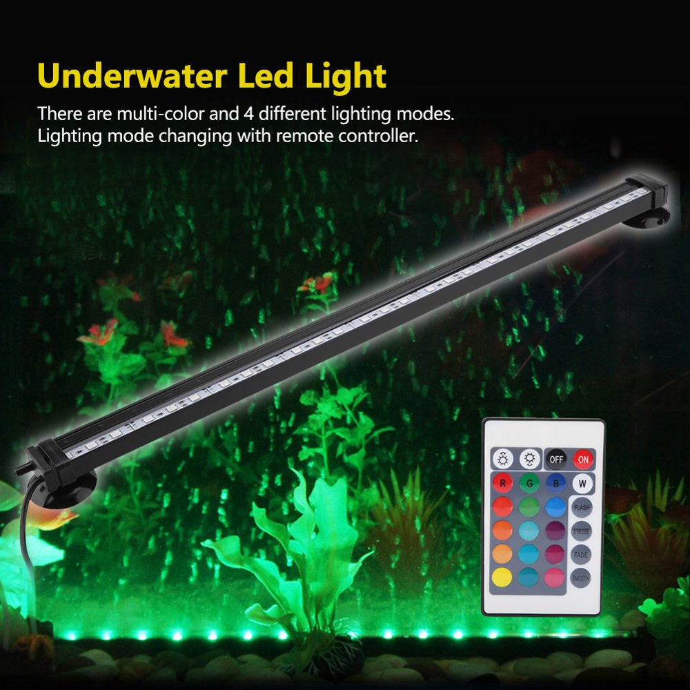 Tebru Aquarium Light Kit, RC Tank Light,Fish Tank Bubble Light Underwater Led Light with Remote Control Aquarium Light Kit Animals & Pet Supplies > Pet Supplies > Fish Supplies > Aquarium Lighting Tebru 46cm, UK Plug  