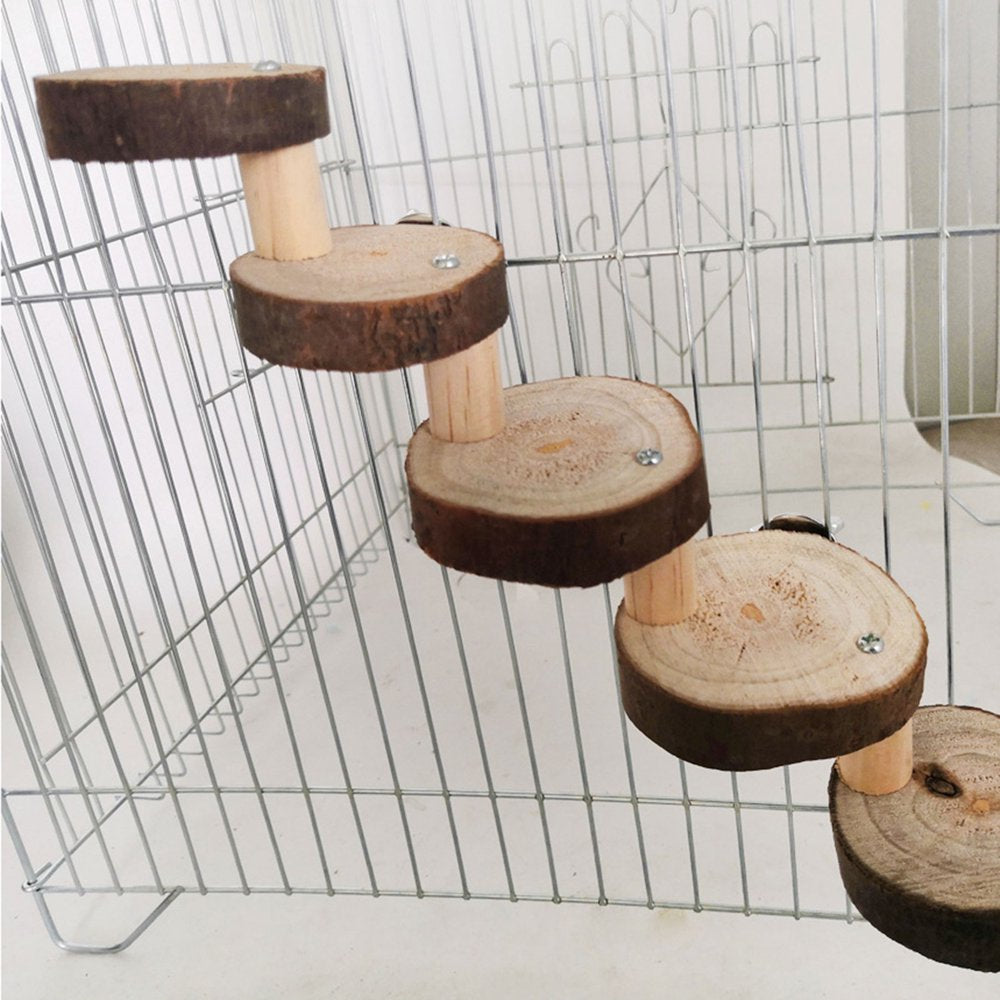 Bird Exercise Perches Stand Platform Wooden Parrot Hamster Climbing Ladder Stair Animals & Pet Supplies > Pet Supplies > Bird Supplies > Bird Ladders & Perches SANVILY   
