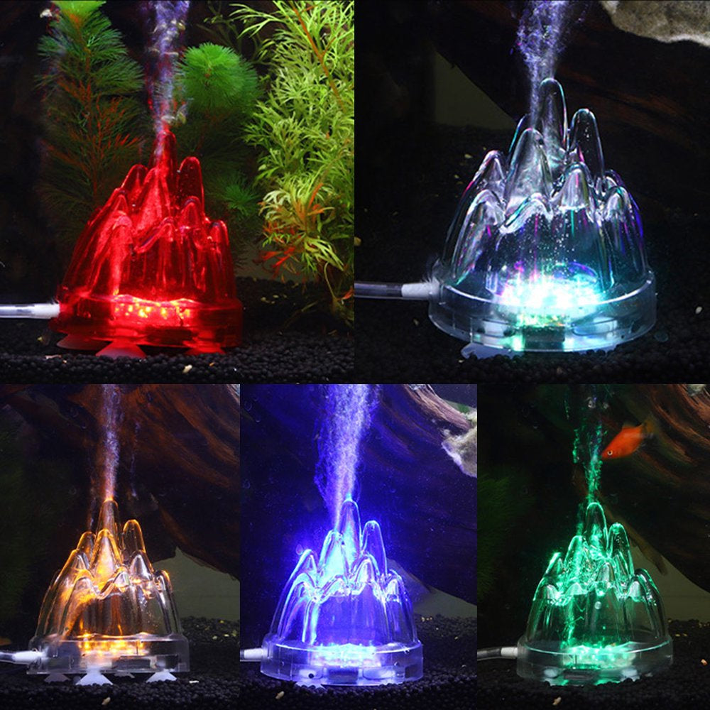 Aquarium Air Bubble Light LED Air Stone Light for Fish Tank Bubbler Decor Animals & Pet Supplies > Pet Supplies > Fish Supplies > Aquarium Lighting Teucfsky   