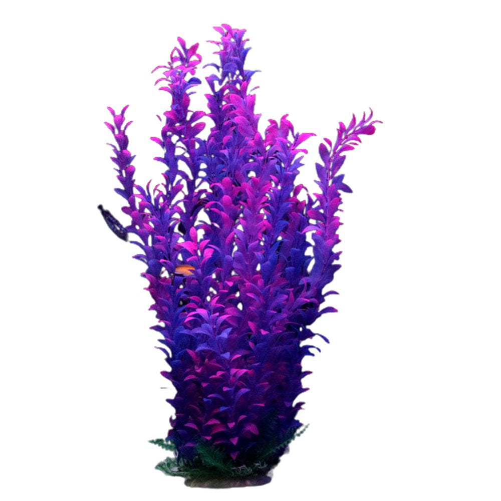 Shulemin Artificial Plastic Water Plants Landscaping Turtle Fish Pet Tank Aquarium Decor Animals & Pet Supplies > Pet Supplies > Fish Supplies > Aquarium Decor Shulemin Purple  