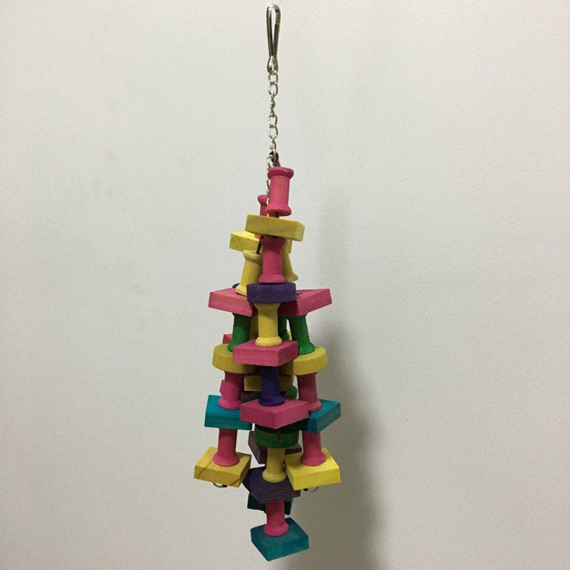 Building Blocks Toys for Small, Medium and Large Parrots, Pet Rainbow Bite String Toys, Chewing Toy for Birds Animals & Pet Supplies > Pet Supplies > Bird Supplies > Bird Toys Maynos   