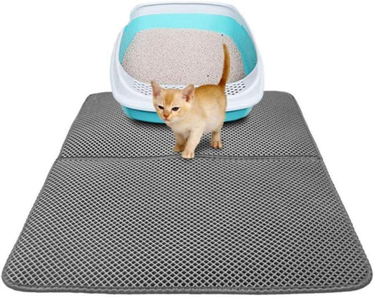 Litter Box Pad Cat Litter Box Mat Cat Litter Mats Trapper Cat Litter Tray Mat Cat Litter Mat Large Cat Litter Mats Gray.55*75Cm Animals & Pet Supplies > Pet Supplies > Cat Supplies > Cat Litter Box Mats YSSBL   