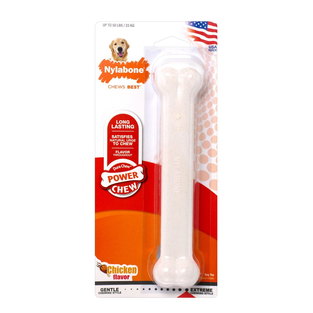 Nylabone Power Chew Flavored Durable Chew Toy for Dogs Chicken Large/Giant (1 Count) Animals & Pet Supplies > Pet Supplies > Dog Supplies > Dog Toys Central Garden and Pet   