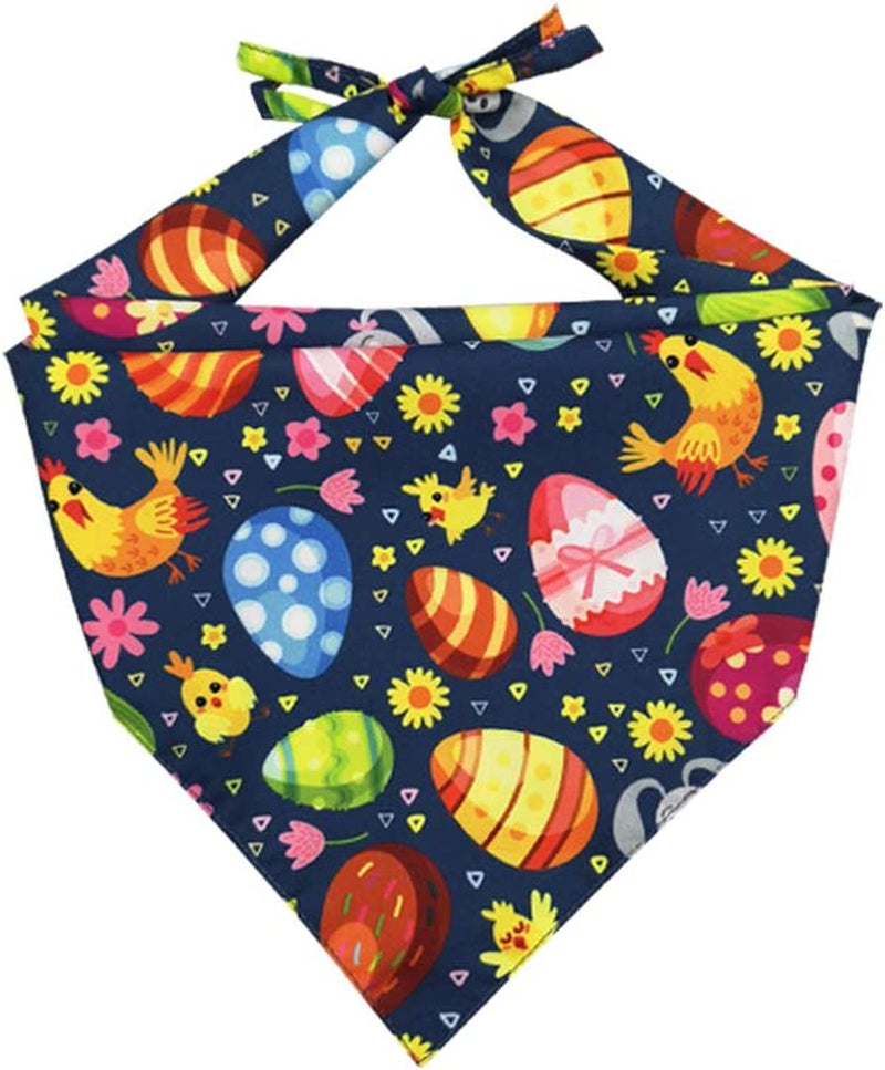 Lamphyface 3 Pack Easter Dog Bandana Triangle Bib Scarf Accessories Animals & Pet Supplies > Pet Supplies > Dog Supplies > Dog Apparel Jiaxing Haozhe clothing Co., Ltd.   