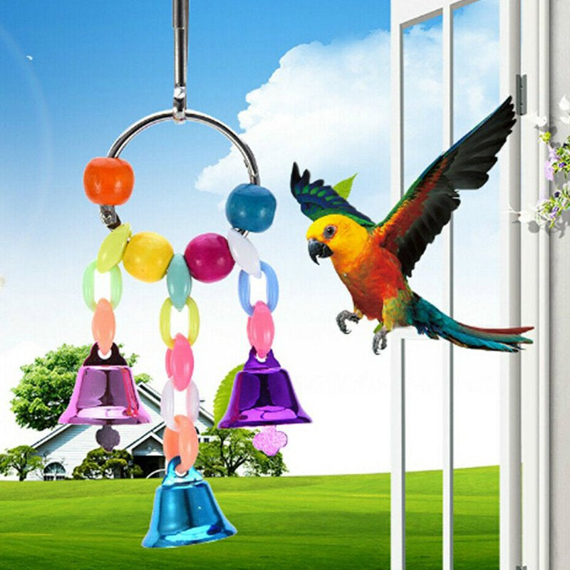 Bird Toys for Parrots, 10Packs Bird Swing Chewing Toys, Parrot Hammock Bell Toys Suitable for Small Parakeets, Cockatiels, Conures, Finches,Budgie,Macaws, Parrots, Love Birds Animals & Pet Supplies > Pet Supplies > Bird Supplies > Bird Toys MUTOCAR   