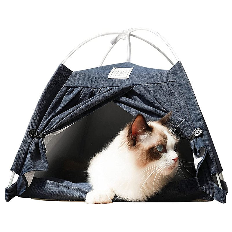 Pet Tent Detachable Cat Dog Teepee House Comforable Breathable Puppy Bed Washable Pet Supplies for Indoor Outdoor Pet Supplies Animals & Pet Supplies > Pet Supplies > Dog Supplies > Dog Houses Saekor   