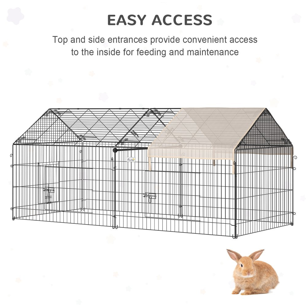 Aibecy Outdoor 87" Small Animal Cage Hutch Pet Enclosure Playpen Run with Run Animals & Pet Supplies > Pet Supplies > Dog Supplies > Dog Kennels & Runs Aibecy   