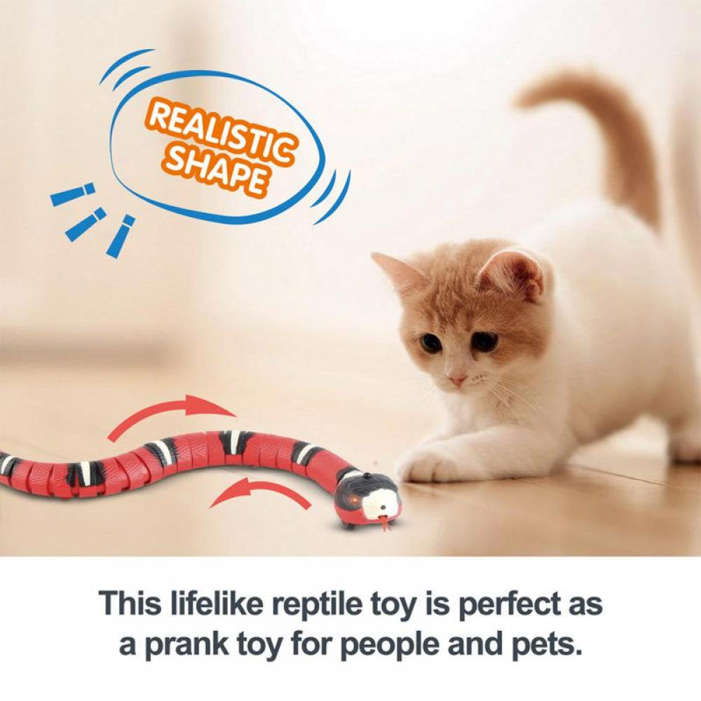 Realistic Smart Sensing Snake Cat Electronic Interactive Toys Funny Prank Props for Cats Best Gifts Animals & Pet Supplies > Pet Supplies > Cat Supplies > Cat Toys Pretty Comy   