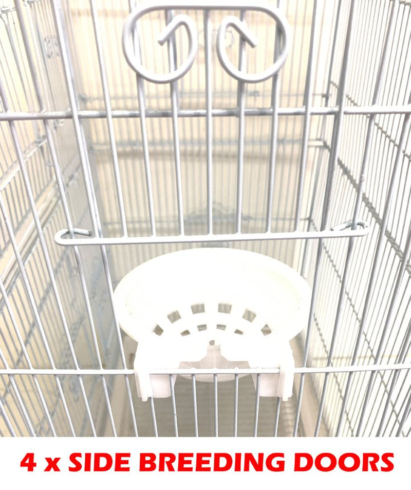 Large 62" Bird Flight House Parrot Home with Rolling Stand Breeding Travel Cage with Side Nesting Doors for Aviary Budgie Canary Parakeet Cockatiel Lovebird Finch Animals & Pet Supplies > Pet Supplies > Bird Supplies > Bird Cages & Stands Mcage   