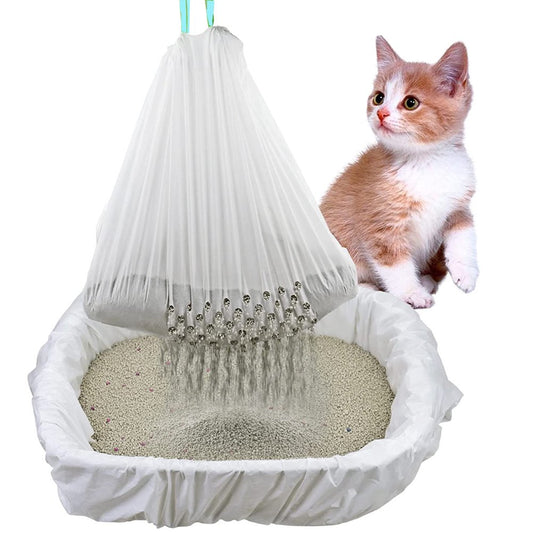 Meidiya 7Pcs/Pack Cat Litter Liners Large,Cats Sand Filter Bag Jumbo Drawstring Extra Durable Pet Cat Pan Liners Extra-Thick Kitty Litter Box Bag Animals & Pet Supplies > Pet Supplies > Cat Supplies > Cat Litter Box Liners Meidiya M  