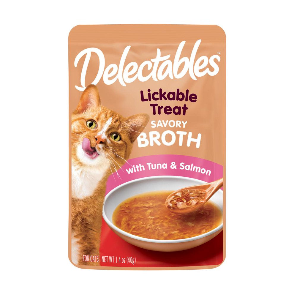 Hartz Delectables Savory Broths Non Seafood Chicken Flavor Wet Treat for Cats ,1.4Oz Pouch (12 Pack) Animals & Pet Supplies > Pet Supplies > Cat Supplies > Cat Treats Hartz Mountain Corp. Tuna  Salmon 1 