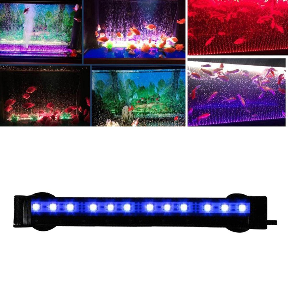 Remote Control 5050 RGB LED Aquarium Bubble Lamp Turtle Betta Tanks Effect Lighting 16Cm Animals & Pet Supplies > Pet Supplies > Fish Supplies > Aquarium Lighting perfk   