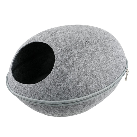 Tickas Cat Cave Large Capacity Cat Beds House for Indoor Cats Kittens Pets Animals & Pet Supplies > Pet Supplies > Cat Supplies > Cat Beds Tickas light grey  