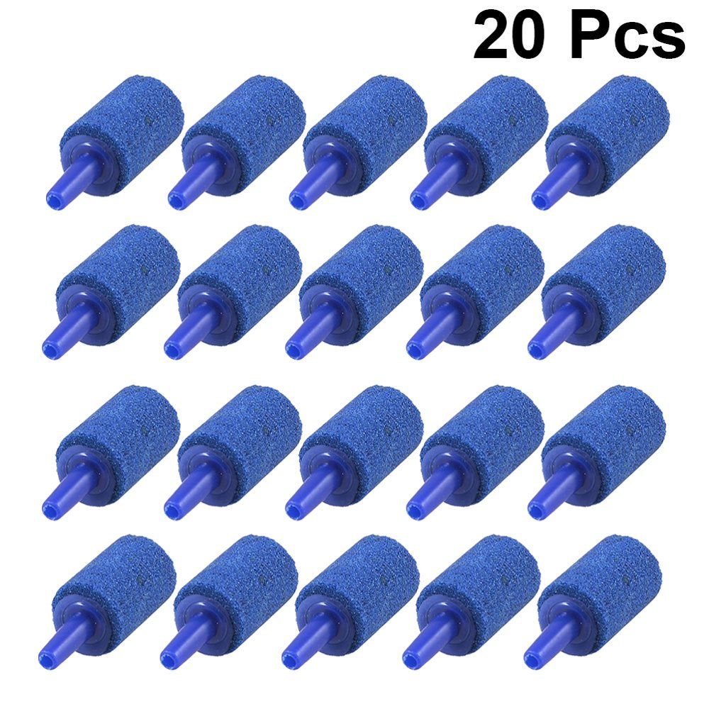 OUNONA 20 Pcs Air Stone Mineral Bubble Diffuser Airstones Diffuser for Aquarium Fish Tank Pump Hydroponics (Blue) Animals & Pet Supplies > Pet Supplies > Fish Supplies > Aquarium Air Stones & Diffusers OUNONA   