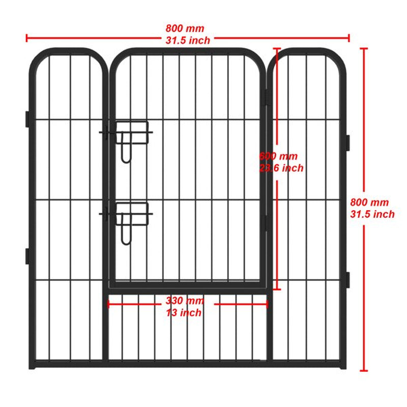 Otfitness 8-Panels 32"H Pet Playpen for Backyard Heavy Duty Large Metal Puppy Dog Run Fence with Door Pet Playpen Dog Exercise Animals & Pet Supplies > Pet Supplies > Dog Supplies > Dog Kennels & Runs Otfitness   